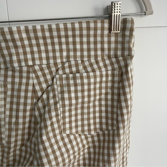 🥒 J. McLaughlin Masie Gingham Print Tapered Leg Slim Pull-On Trouser Pants 6 - Picture 5 of 9